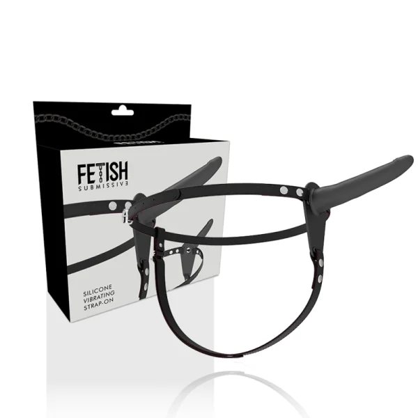 Schwarzer Silikonvibrator 15 cm von Fetish Submissive Harness kaufen | Fesselliebe