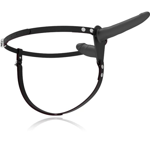 Doppelte Penetration Schwarzer Vibrator von Fetish Submissive Harness kaufen | Fesselliebe