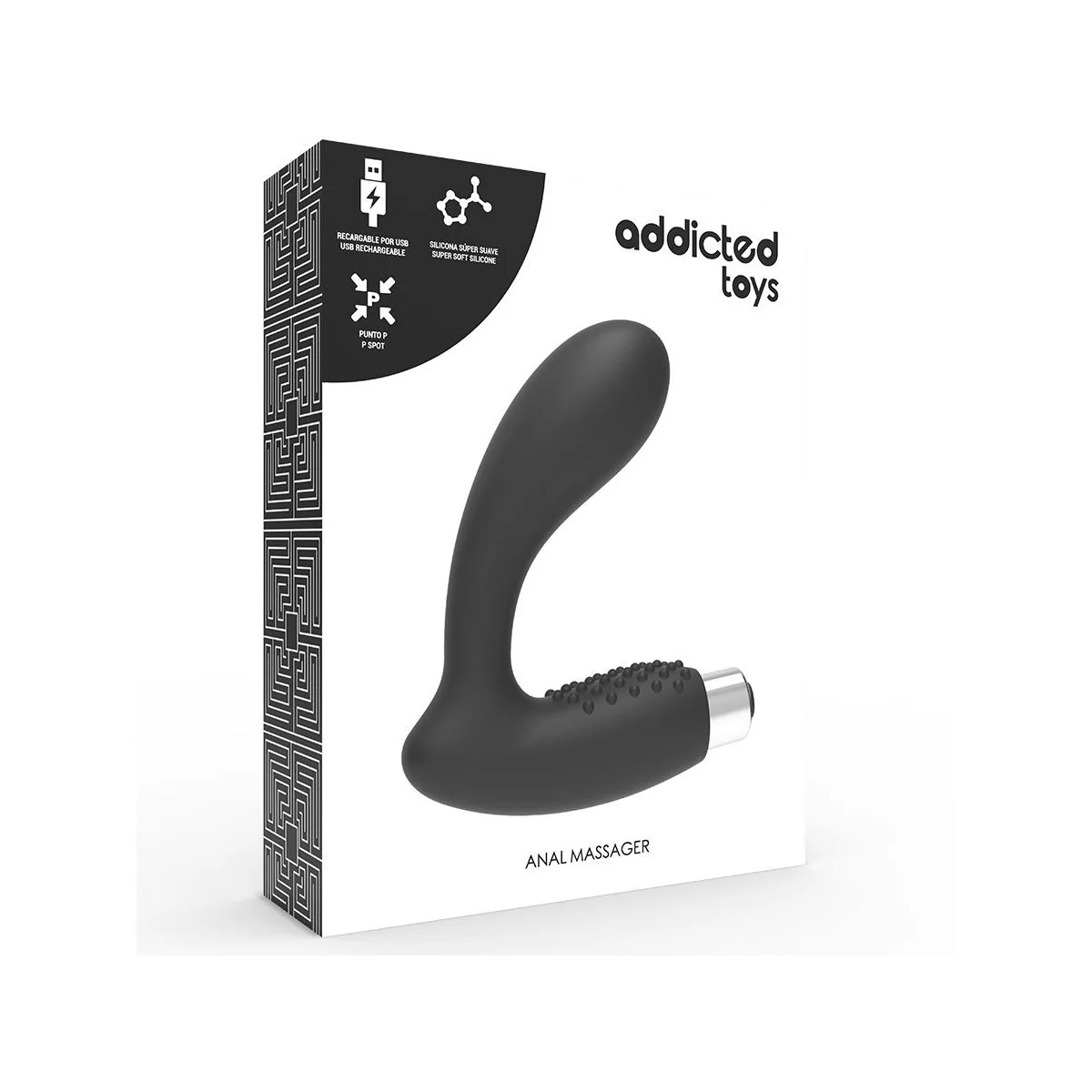 Prostatischer Vibrator wiederaufladbar. Modell 5 - Schwarz von Addicted Toys kaufen | Fesselliebe