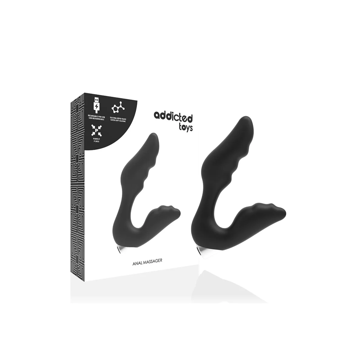 Prostatischer Vibrator wiederaufladbar. Modell 6 - Schwarz von Addicted Toys kaufen | Fesselliebe