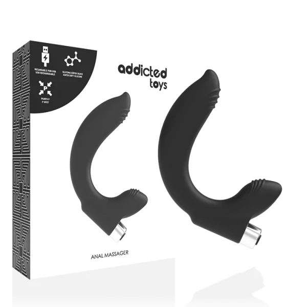 Prostatischer Vibrator wiederaufladbar. Modell 7 - Schwarz von Addicted Toys kaufen | Fesselliebe