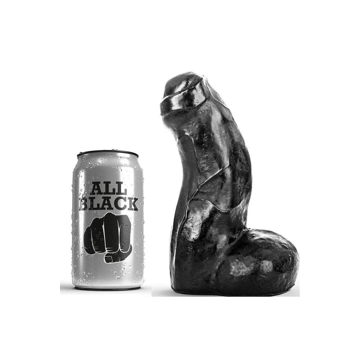 Realistischer Dong Schwarz 17 cm von All Black kaufen | Fesselliebe