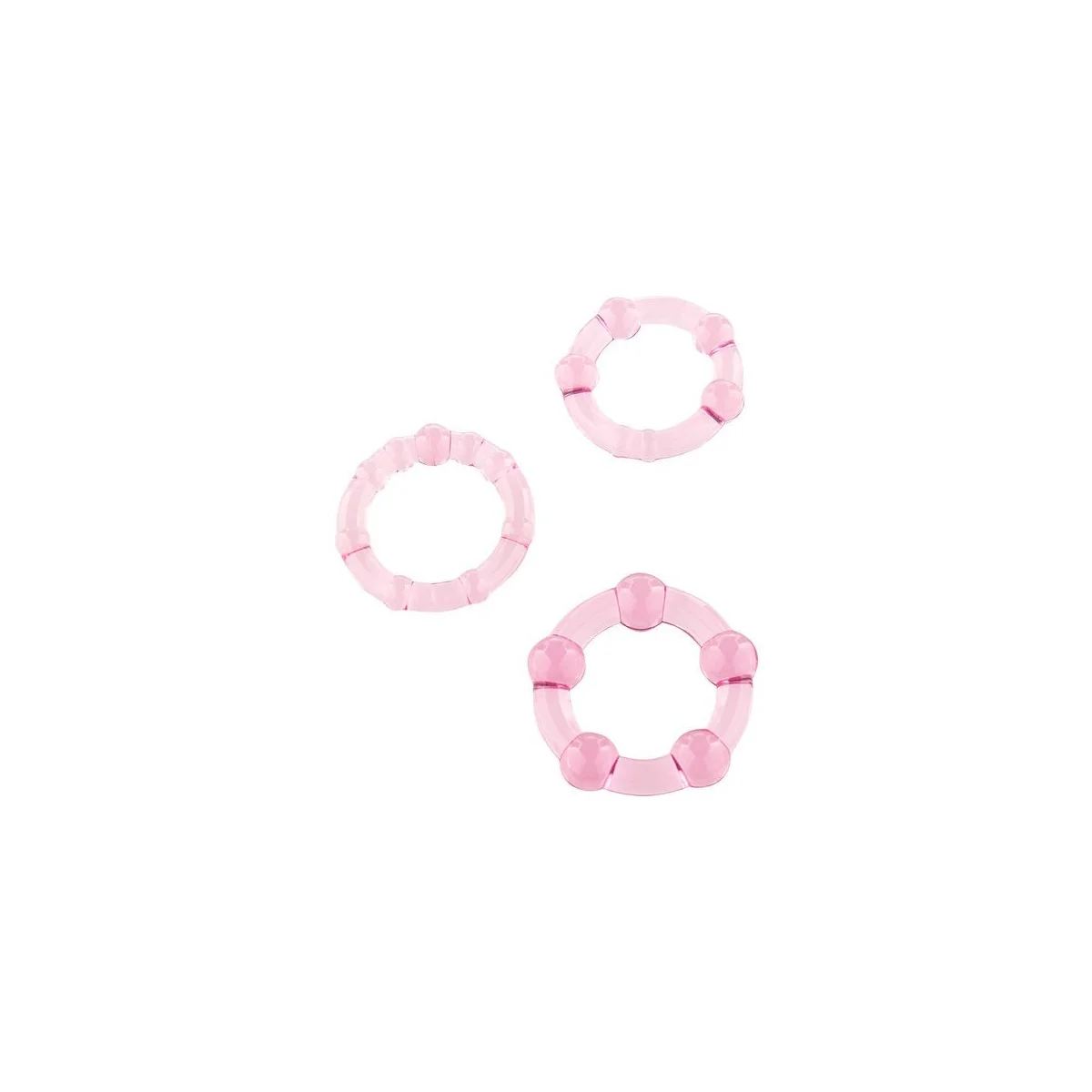 Set aus Drei Rosa Penisringen von Seven Creations kaufen | Fesselliebe