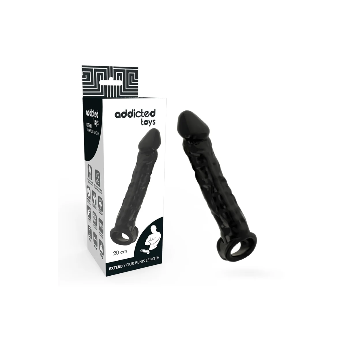 Dong-Verlngerung Schwarz von Addicted Toys kaufen | Fesselliebe