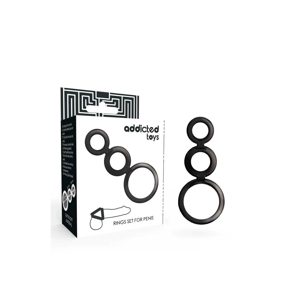 Ringset für Penis - Geruchert von Addicted Toys kaufen | Fesselliebe
