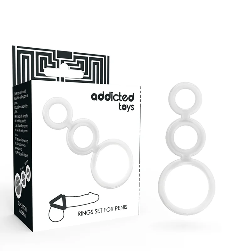 Ringset für Penis Transparent von Addicted Toys kaufen | Fesselliebe