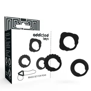C-Ring-Set Schwarz von Addicted Toys kaufen | Fesselliebe
