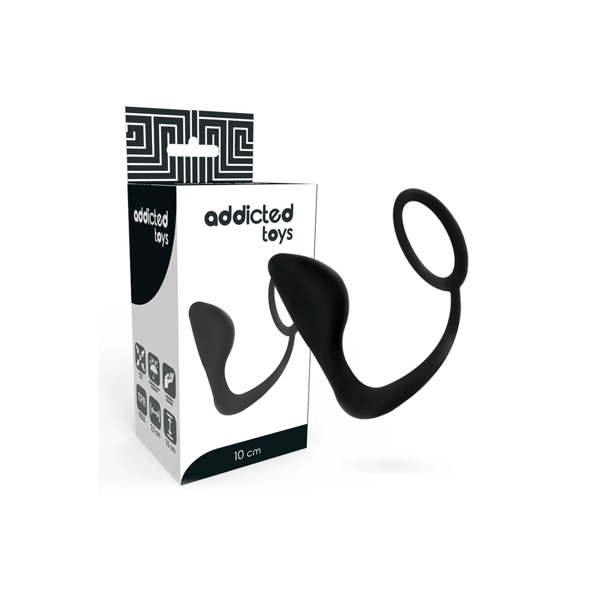 Analplug mit Schwarzem Penisring von Addicted Toys kaufen | Fesselliebe