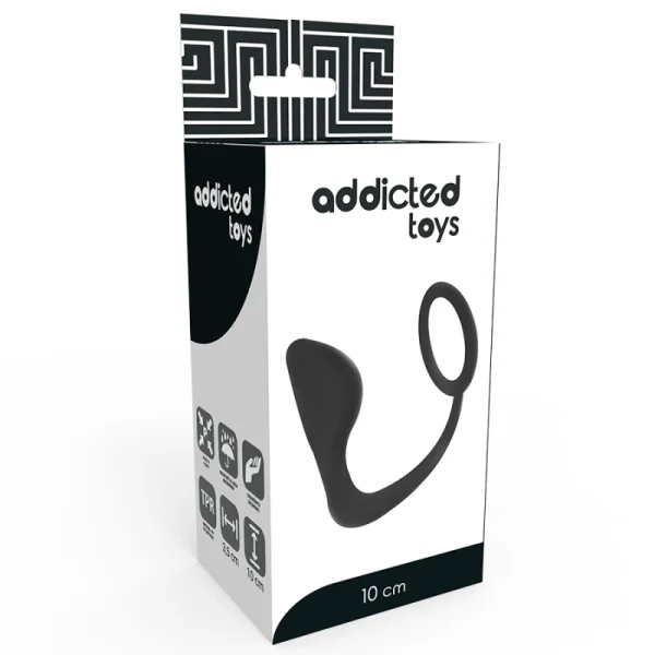 Analplug mit Schwarzem Penisring von Addicted Toys kaufen | Fesselliebe