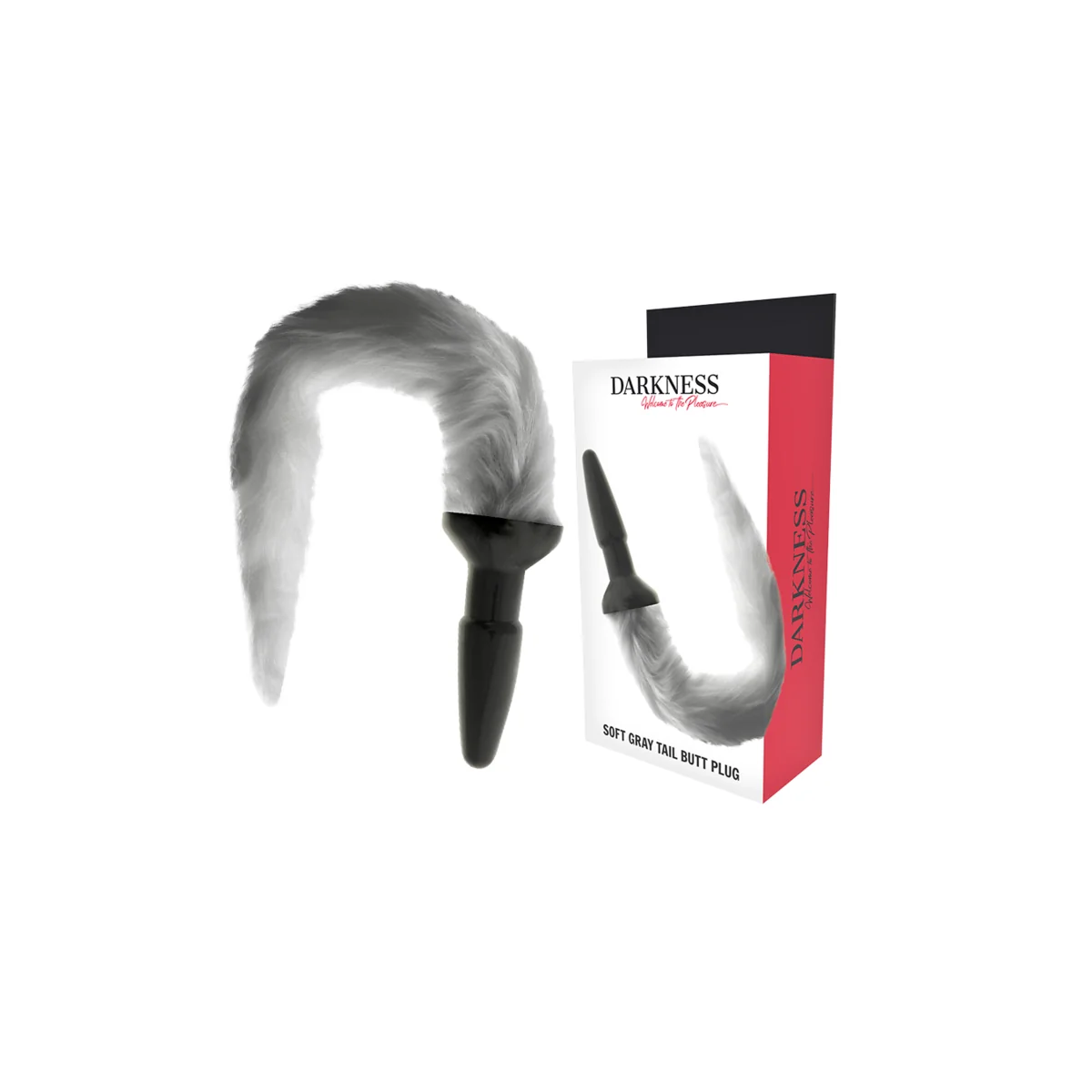 Silikon-Analsplug mit Grauem Schwanz von Darkness Anal kaufen | Fesselliebe