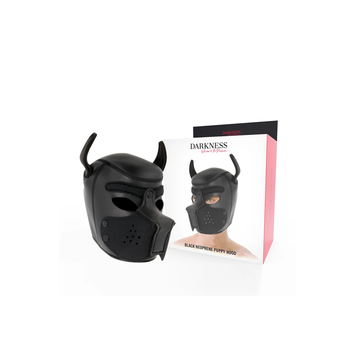 Neopren-Hundemaske mit Abnehmbarer Maule L von Darkness Bondage kaufen | Fesselliebe