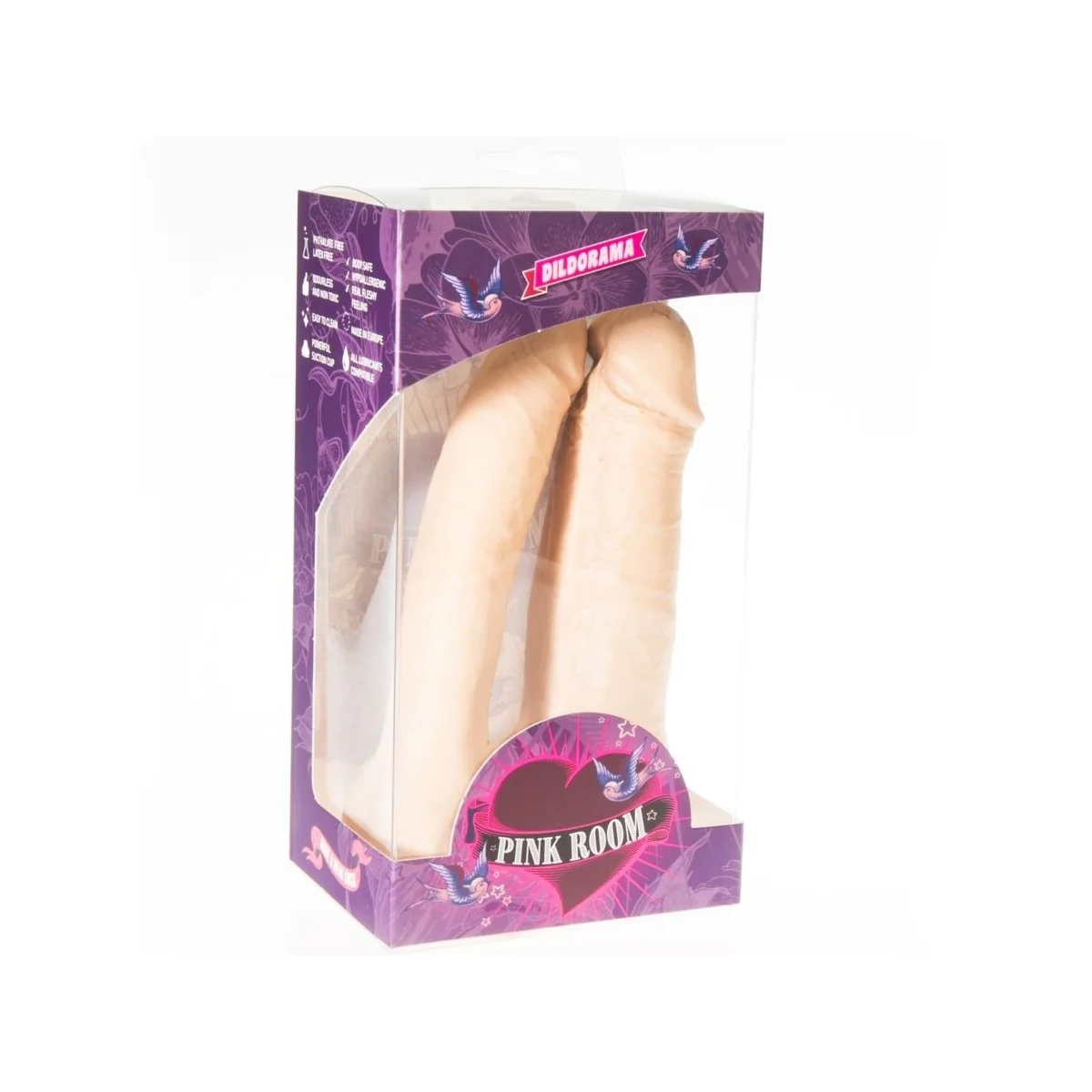 Arthus realistischer Doppeldildo Fleisch 17cm/15,5cm von Pink Room kaufen | Fesselliebe