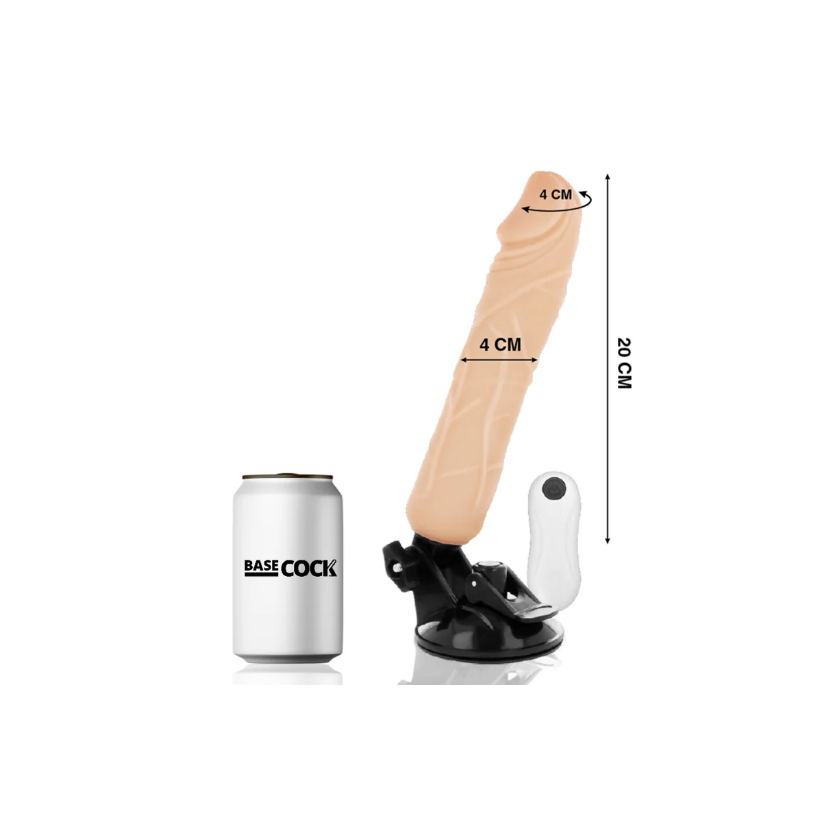 Realistischer Natürlicher mit Fernbedienungsvibrator 20 cm -O- 4 cm von Basecock kaufen | Fesselliebe