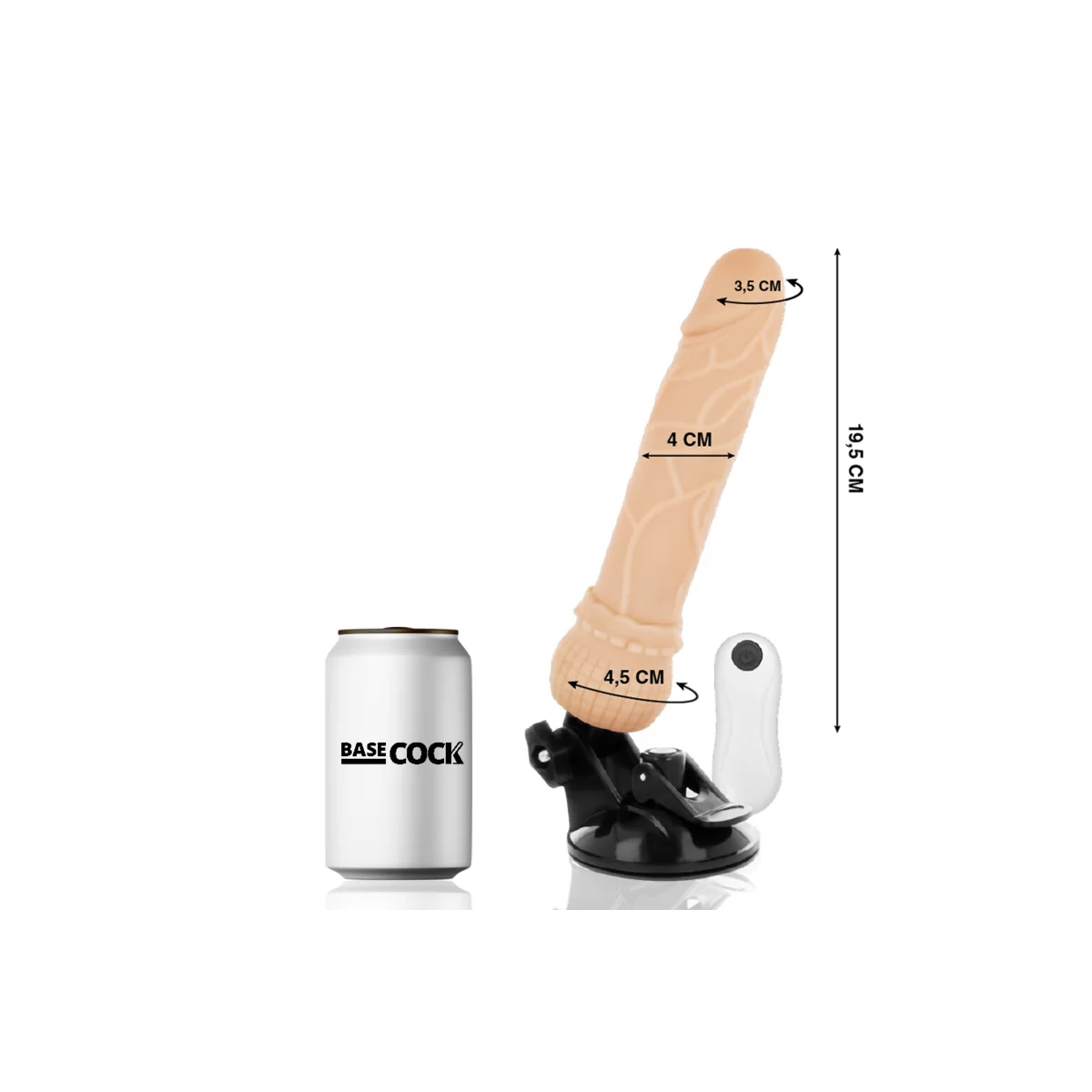 Realistischer Natürlicher mit Fernbedienungsvibrator 19.5 cm -O- 4 cm von Basecock kaufen | Fesselliebe