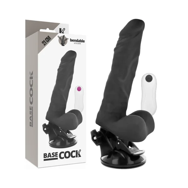 biegsamer Vibrator mit Fernbedienung Schwarz 21 cm -O- 5 cm von Basecock kaufen | Fesselliebe