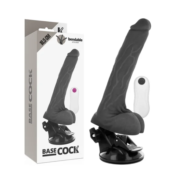 biegsamer Vibrator mit Fernbedienung Schwarz 18.5 cm -O- 4 cm von Basecock kaufen | Fesselliebe