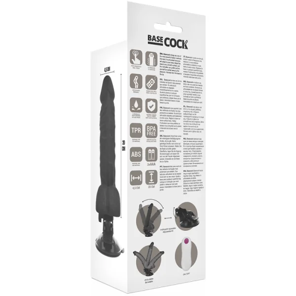 biegsamer Vibrator mit Fernbedienung Schwarz 20 cm -O- 4.5 cm von Basecock kaufen | Fesselliebe