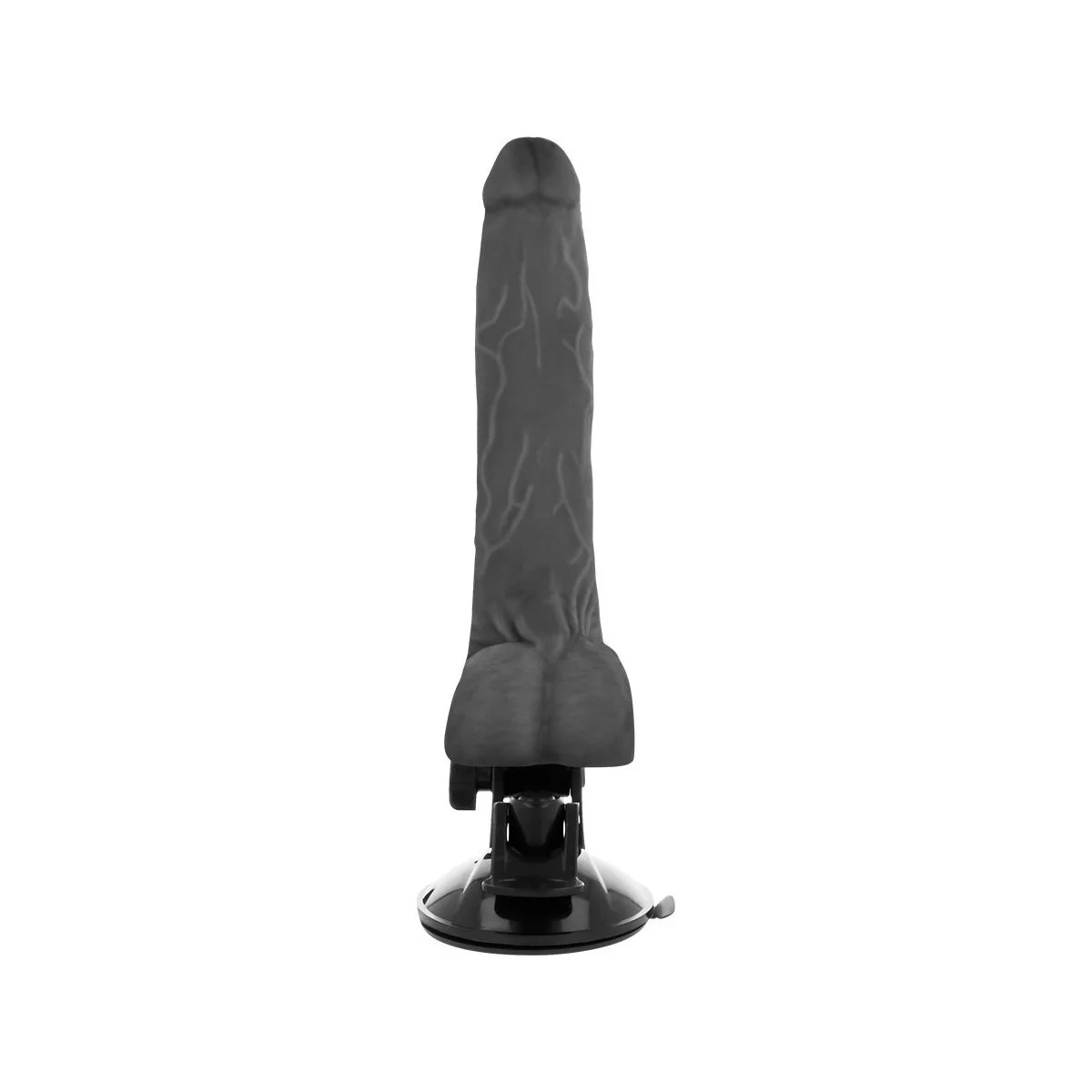 Realistischer Vibrator mit Fernbedienung Schwarz mit Hoden 20 cm -O- 4 cm von Basecock kaufen | Fesselliebe