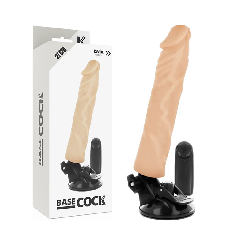 Realistischer Vibrator mit Fernbedienung Natürlicher 21 cm -O- 4 cm von Basecock kaufen | Fesselliebe