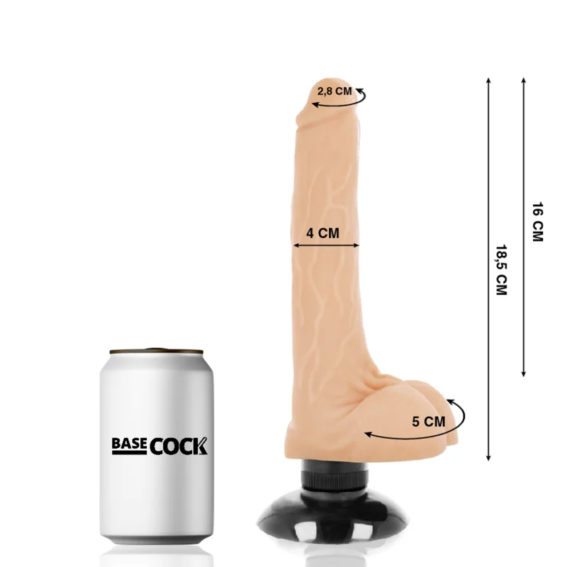 Realistischer Vibrator 2-1 Natürlich 18.5 cm -O- 4 cm von Basecock kaufen | Fesselliebe 2