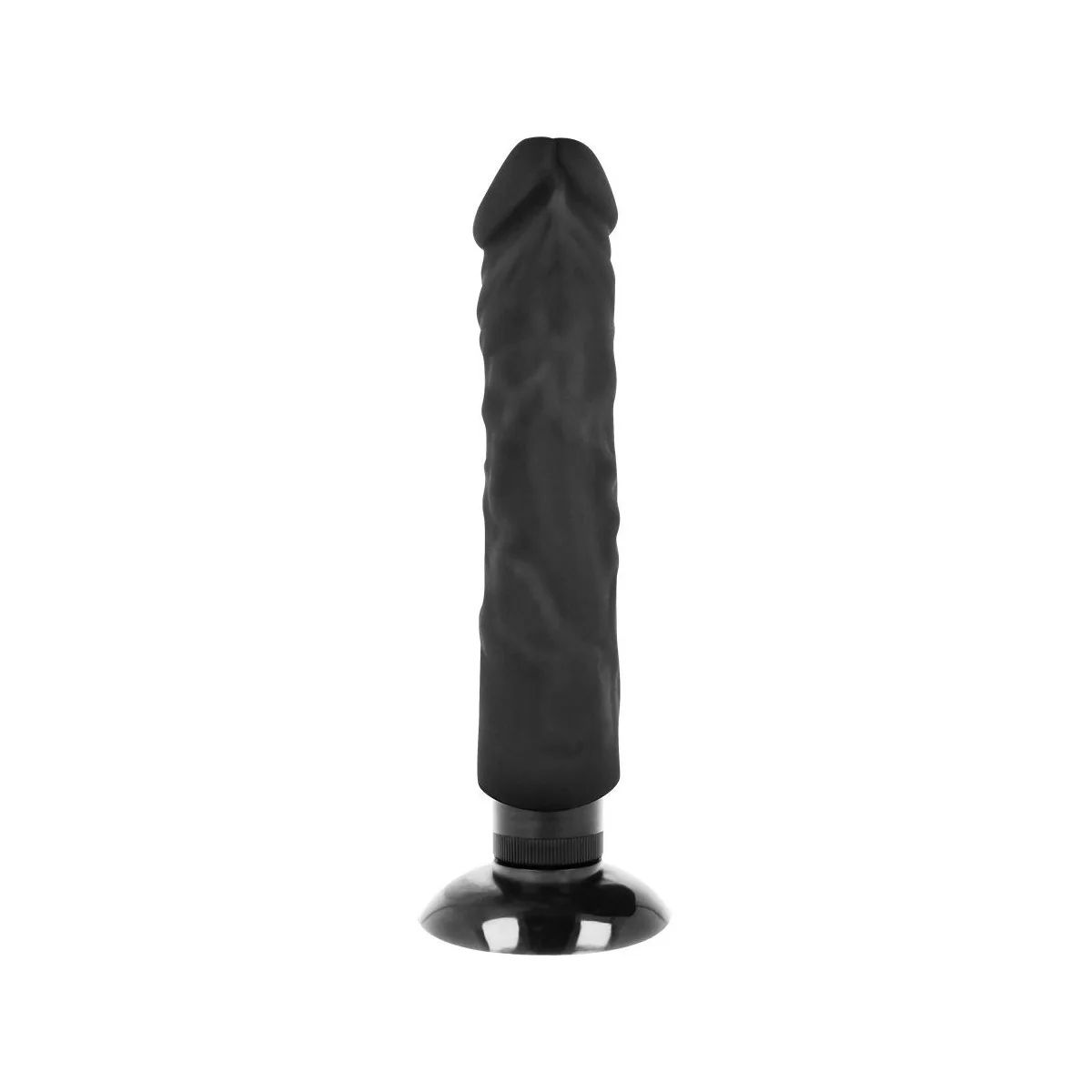 Realistischer Vibrator 2-1 Schwarz 20 cm -O- 4 cm von Basecock kaufen | Fesselliebe