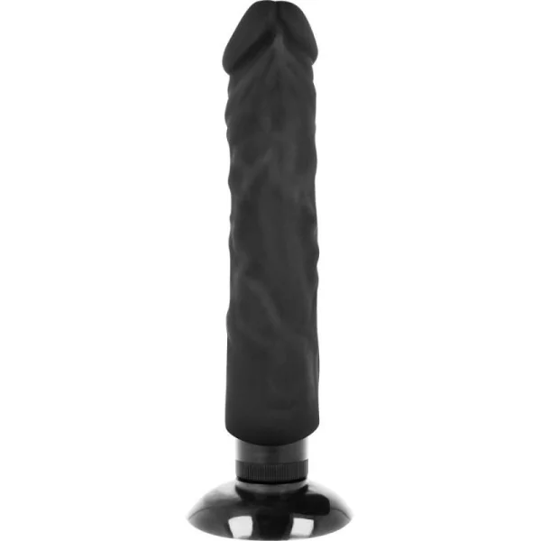 Realistischer Vibrator 2-1 Schwarz 20 cm -O- 4 cm von Basecock kaufen | Fesselliebe