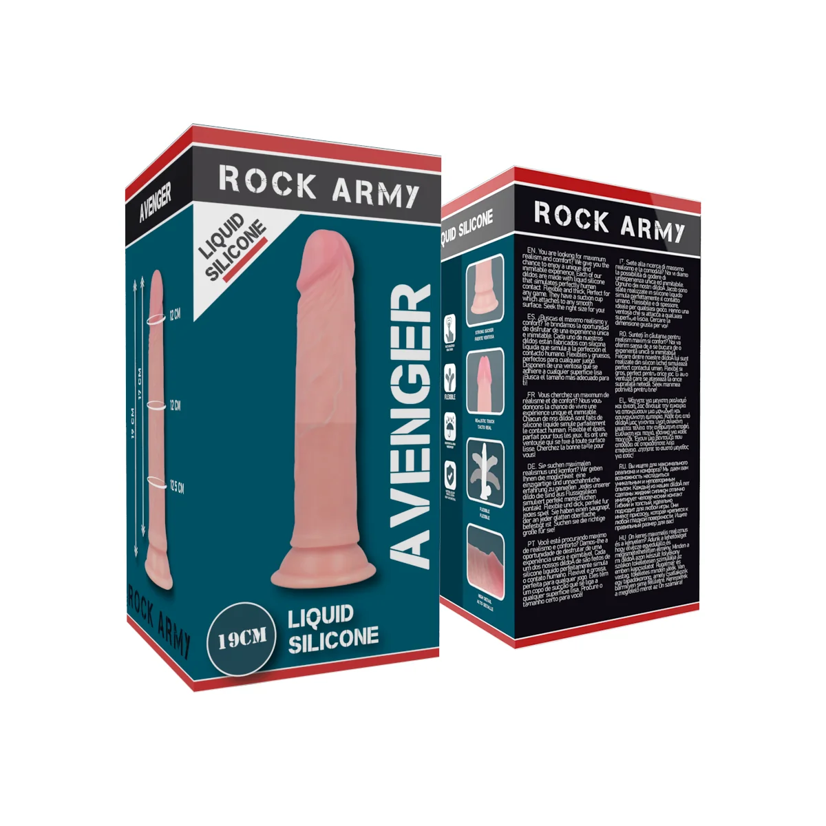 Liquid Silicone Premium Avenger Realistic 19 cm -O- 3.98 cm von Rock Army kaufen | Fesselliebe