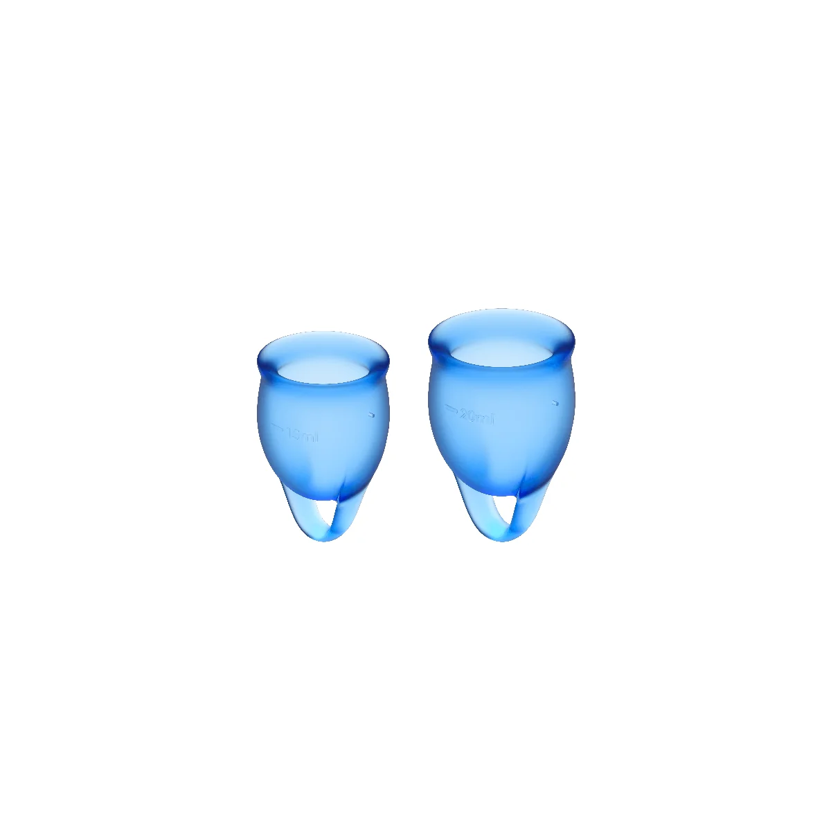 Feel Confident Menstrual Cup Dunkelblau 15 + 20 ml von Satisfyer Menstrual Cups kaufen | Fesselliebe