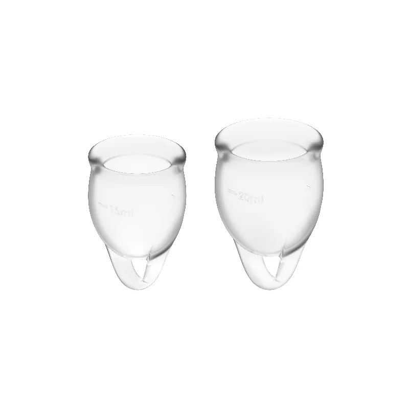 Feel Confident Menstrual Cup Clear 15 + 20 ml von Satisfyer Menstrual Cups kaufen | Fesselliebe