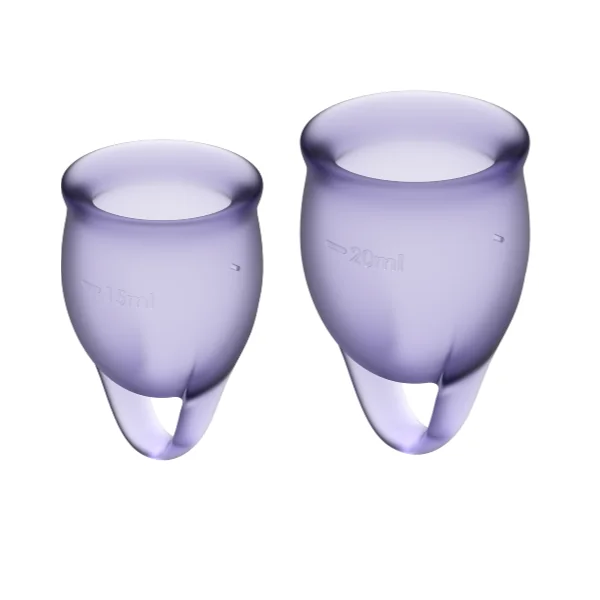 Feel Confident Menstrual Cup Lila 15 + 20 ml von Satisfyer Menstrual Cups kaufen | Fesselliebe