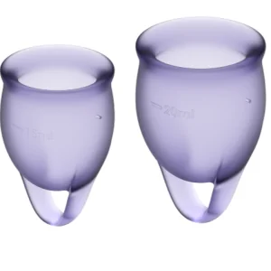 Feel Confident Menstrual Cup Lila 15 + 20 ml von Satisfyer Menstrual Cups kaufen | Fesselliebe