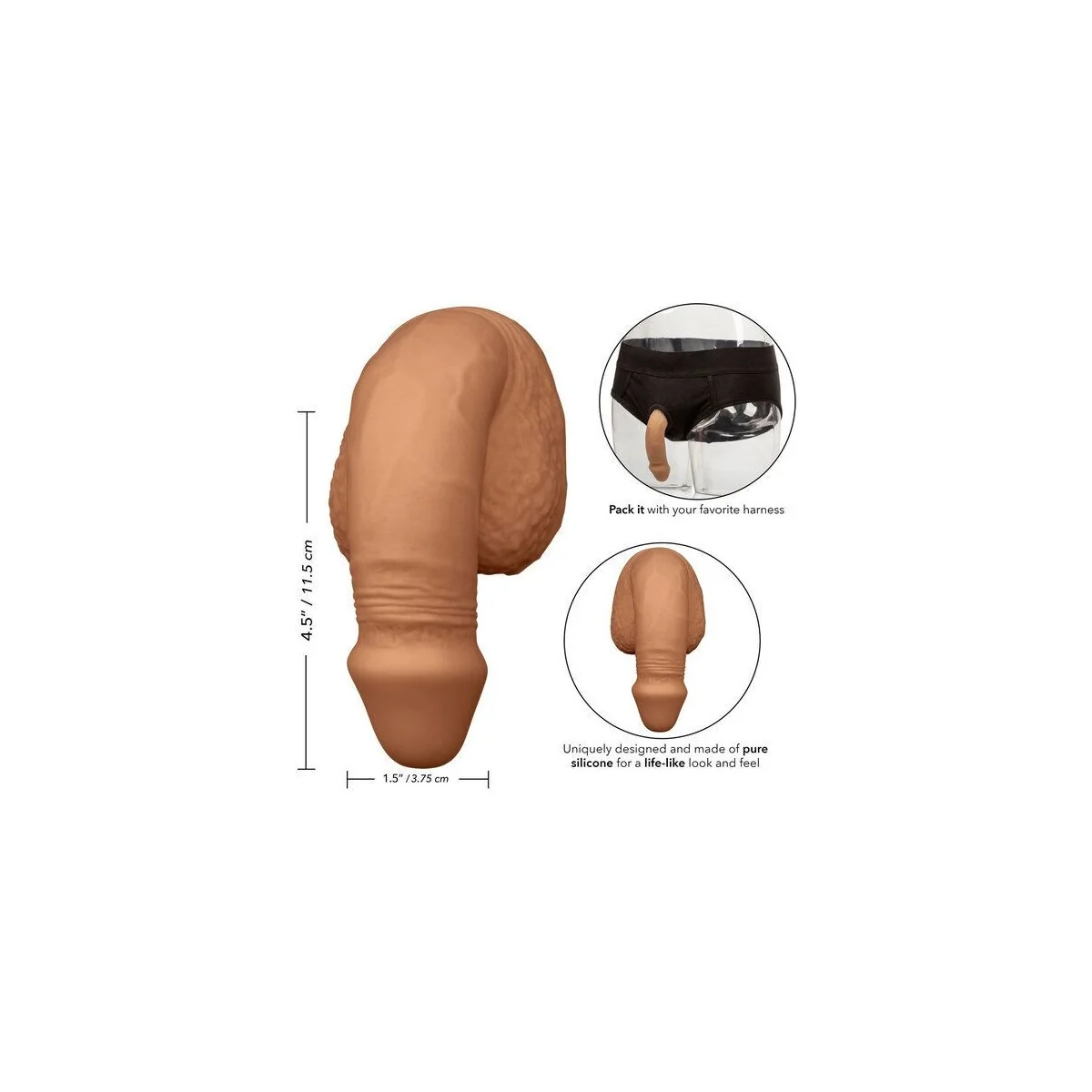 Silikon-Packung Penis 12.75 cm Karamell von Calexotics kaufen | Fesselliebe