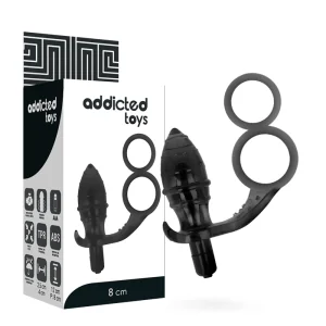 Analplug mit Doppeltem Schwarzen Ring von Addicted Toys kaufen | Fesselliebe