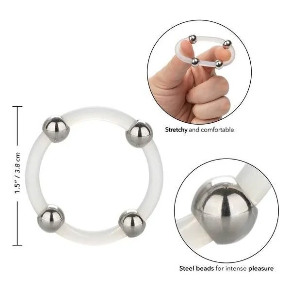 Stahlperlen-Silikonring L von Calexotics kaufen | Fesselliebe