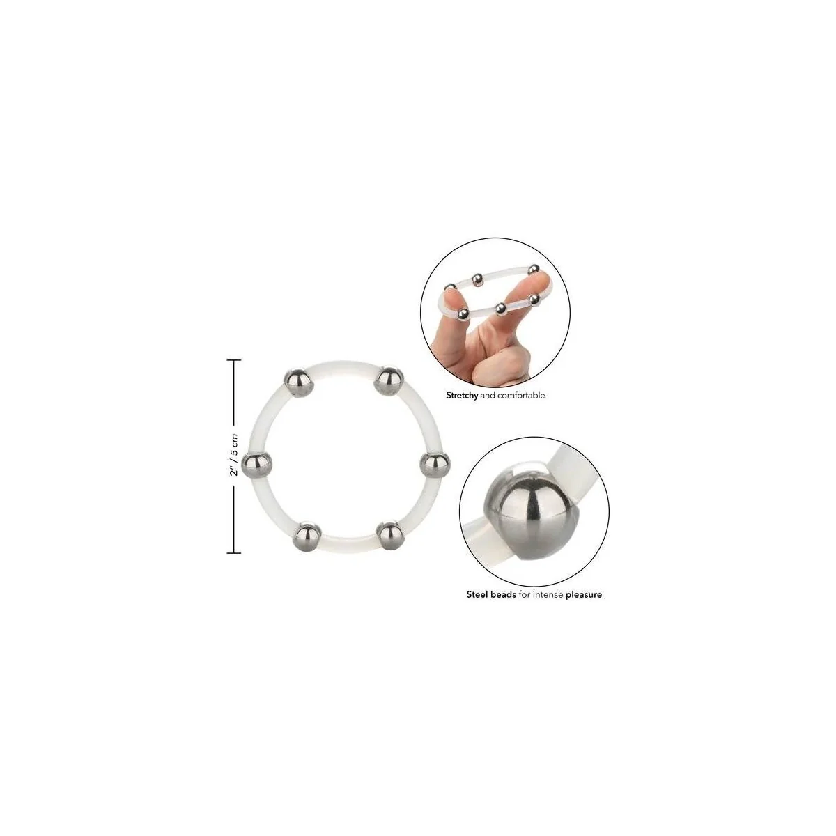 Stahlperlen-Silikonring XL von Calexotics kaufen | Fesselliebe