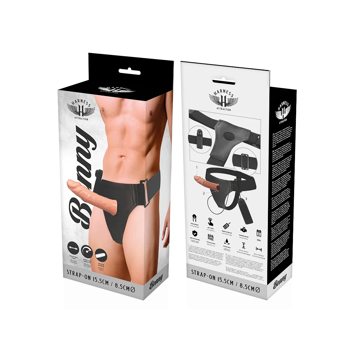 Rnes Hollow Benny mit Vibrator 15 cm -O- 4.5 cm von Harness Attraction kaufen | Fesselliebe