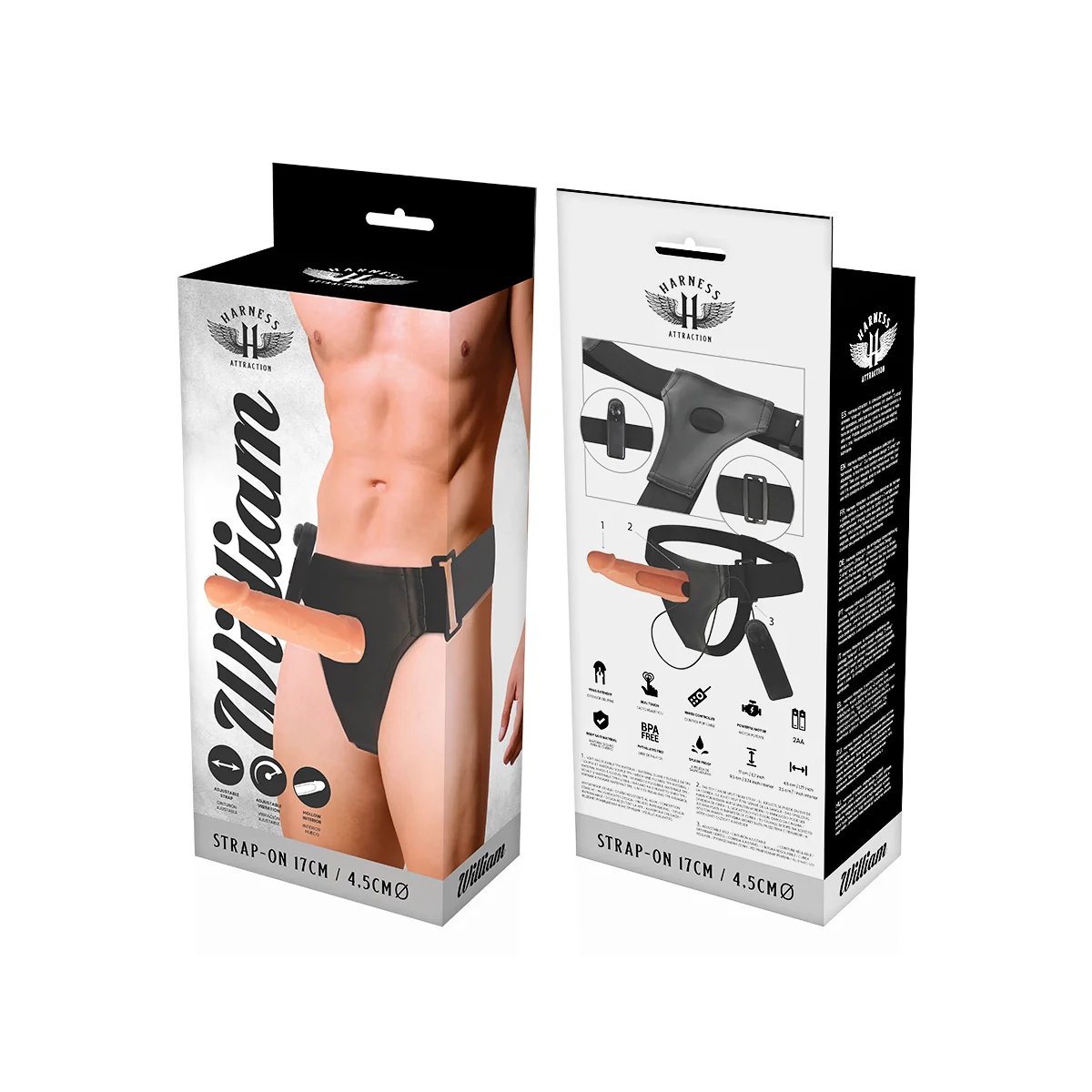 Willian Hollow Rnes mit Vibrator 17 cm -O- 4.5 cm von Harness Attraction kaufen | Fesselliebe