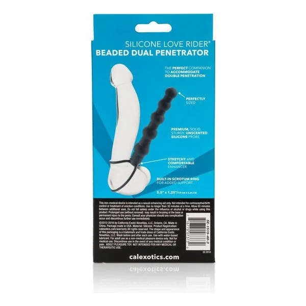 Beaded Dual Penetrator Schwarz von Calexotics kaufen | Fesselliebe