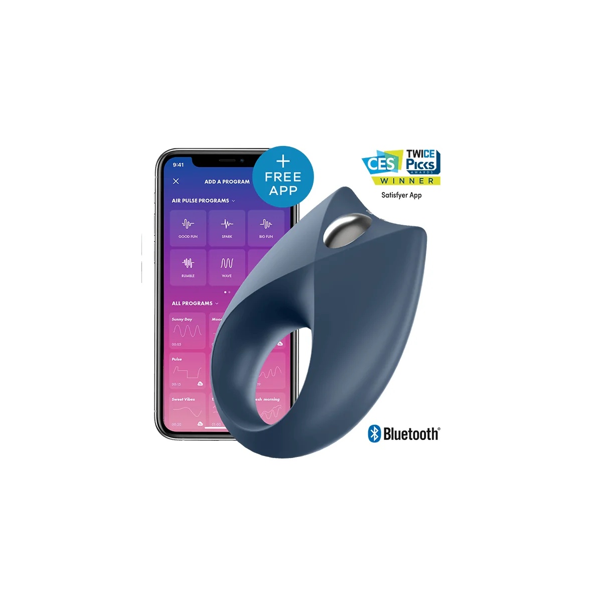 Leistungsstarke Royal One Vibrator Ring App von Satisfyer Connect kaufen | Fesselliebe