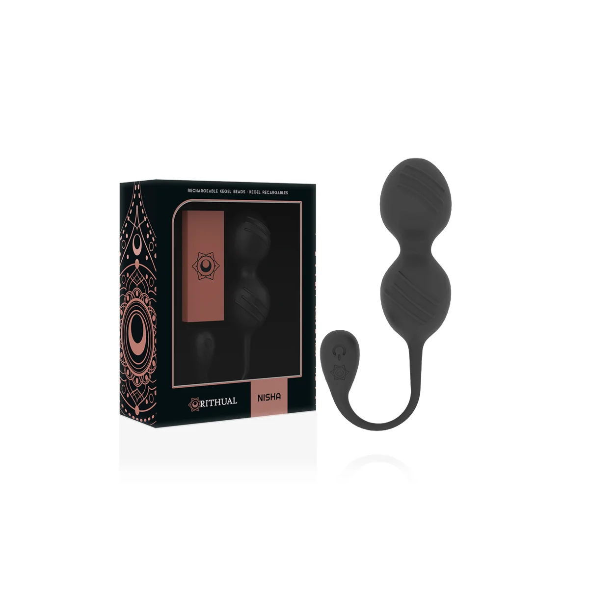 Nisha - wiederaufladbare Vibrierende Kegelblle Schwarz von Rithual kaufen | Fesselliebe