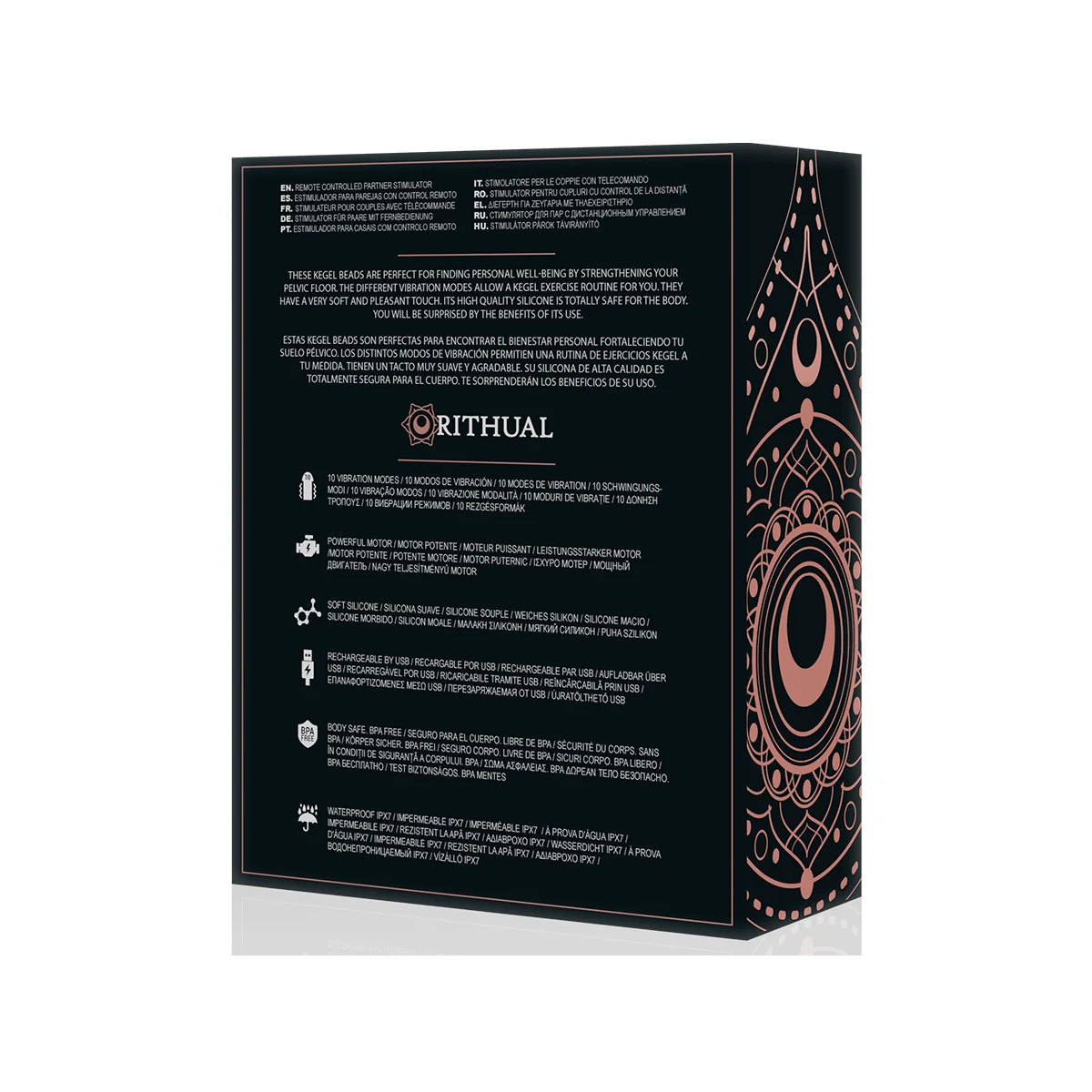 Nisha - wiederaufladbare Vibrierende Kegelblle Schwarz von Rithual kaufen | Fesselliebe