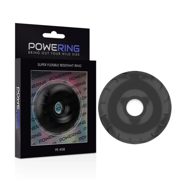 Super Flexibler und Widerstandsfähiger Penisring 5cm Pr08 Schwarz von Powering kaufen | Fesselliebe