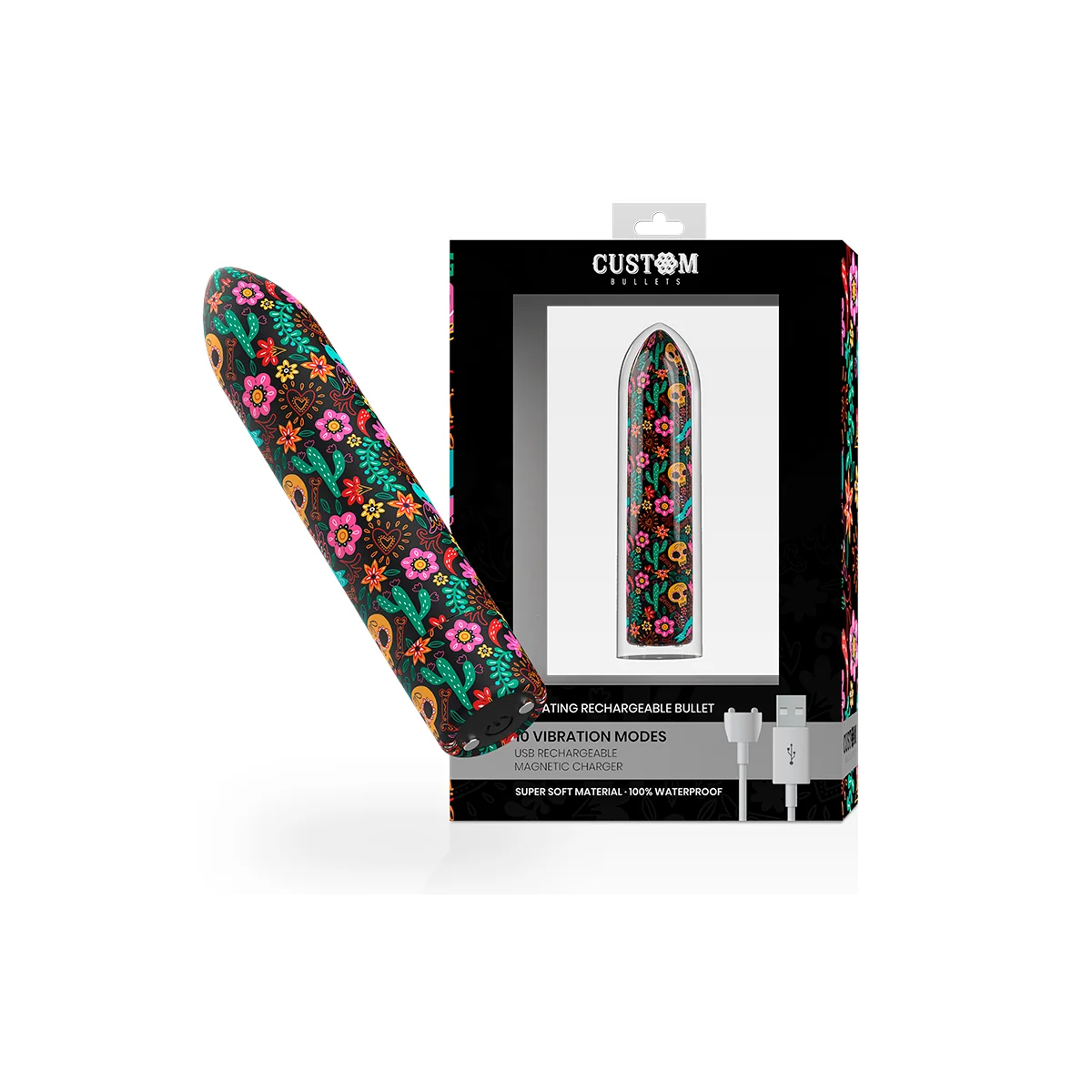 Floral Rechargeable Bullet 10 Intensities von Custom Bullets kaufen | Fesselliebe