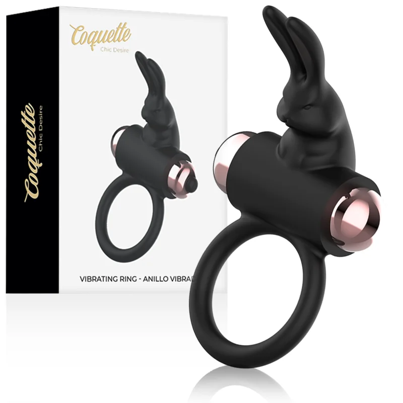 Cockring mit Vibrator Schwarz/ Gold von Coquette Toys kaufen | Fesselliebe