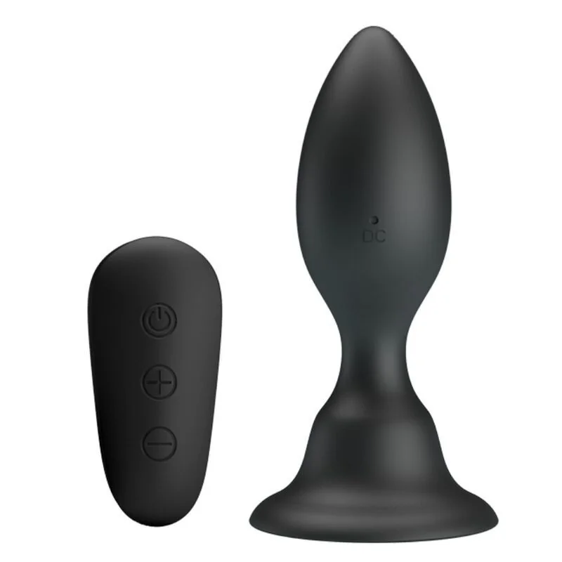 Analstecker mit Vibration, Schwarze mit Fernbedienung von Mr Play kaufen | Fesselliebe