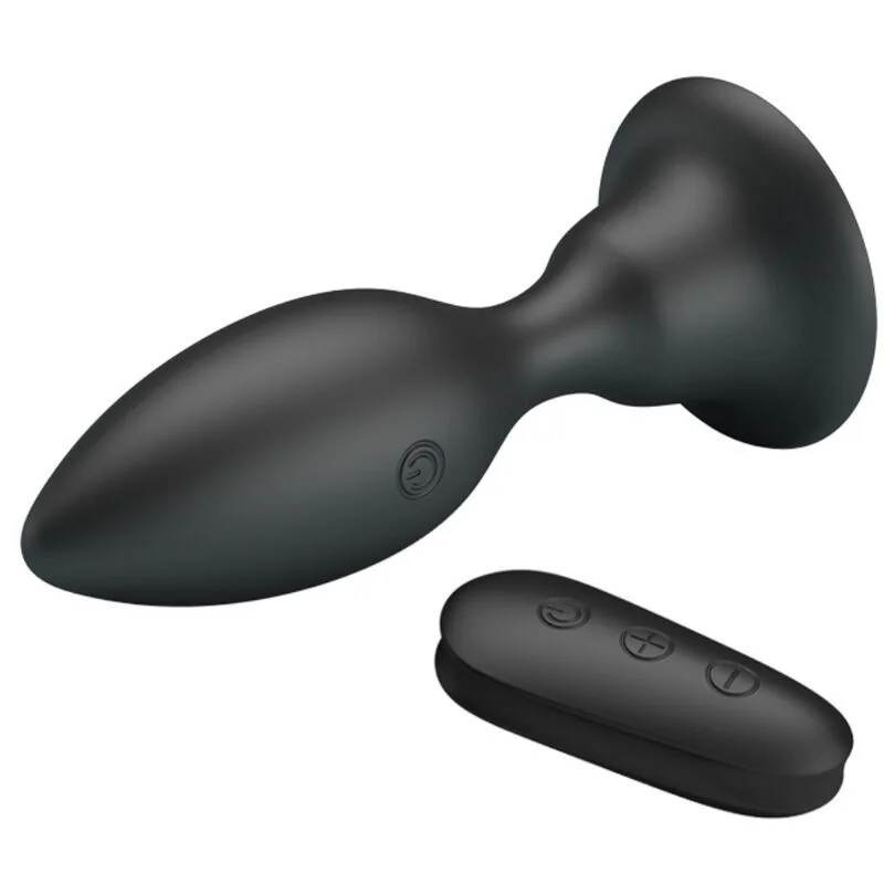 Analstecker mit Vibration, Schwarze mit Fernbedienung von Mr Play kaufen | Fesselliebe 2