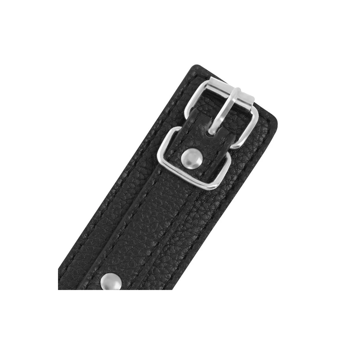 Handschellen aus Schwarzem Strukturiertem Leder von Darkness Bondage kaufen | Fesselliebe