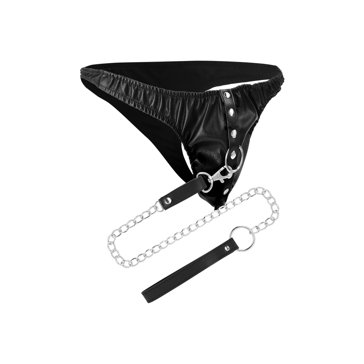 Submission-Tanga mit Metallkette von Darkness Bondage kaufen | Fesselliebe