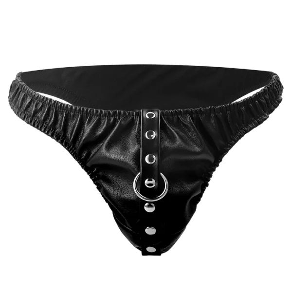 Submission-Tanga mit Metallkette von Darkness Bondage kaufen | Fesselliebe