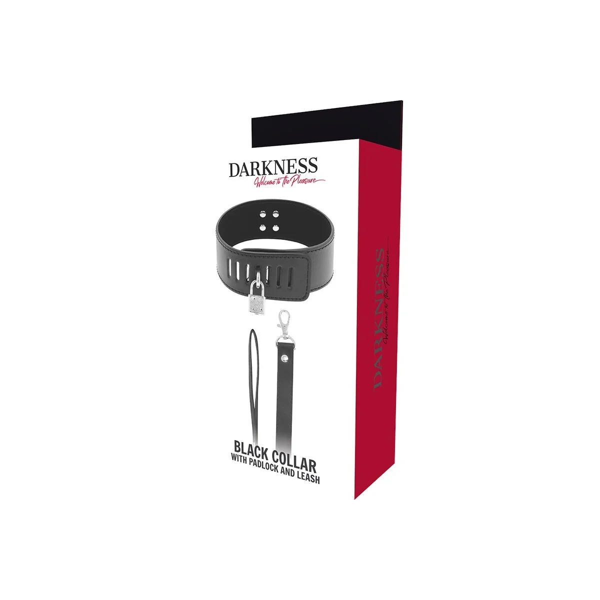 Bdsm-Halsband mit Schwarzem Schloss von Darkness Bondage kaufen | Fesselliebe